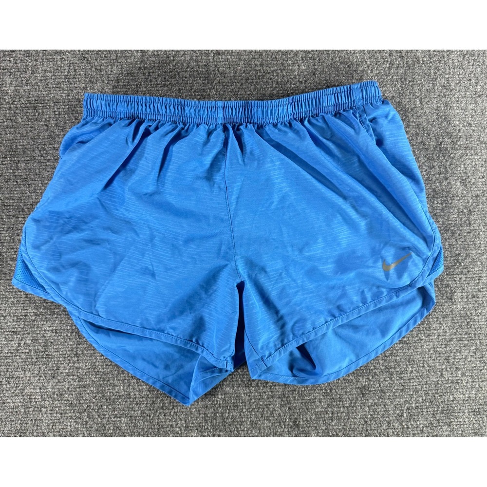 Nike Dri-FIT Blue Running Shorts Womens Small Back Zip Pocket Athletic Workout